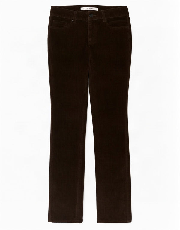 Pantaloni casual in velluto slim da donna Zara EU 36 XS W26 L33 Cachi