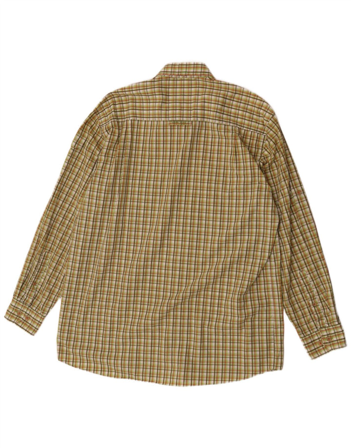 Camicia da uomo Camel Active in cotone a quadri verdi grandi