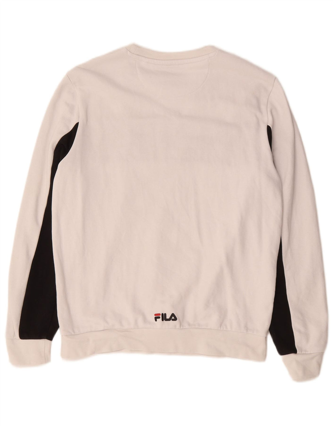 Fila Felpa grafica da uomo Maglione piccolo bianco color block