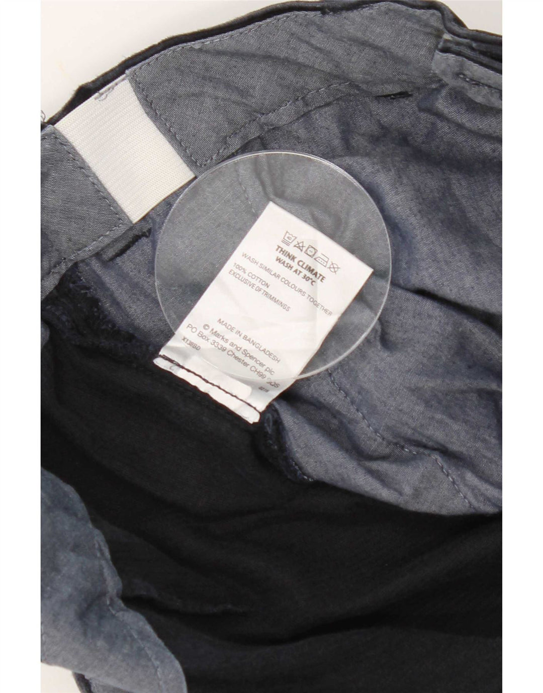 Pantaloni in velluto a coste vestibilità regolare Marks & Spencer da donna W38 L31 Blu Navy