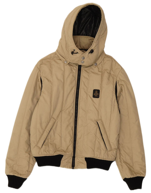 Refrigiwear Giacca imbottita con cappuccio Cruz da uomo UK 40 Large Beige Poliammide