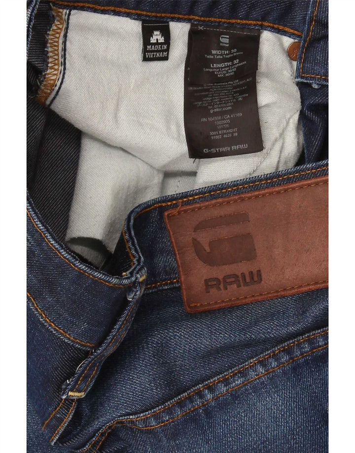 Jeans dritti da uomo G-Star 3301 W30 L32 cotone blu