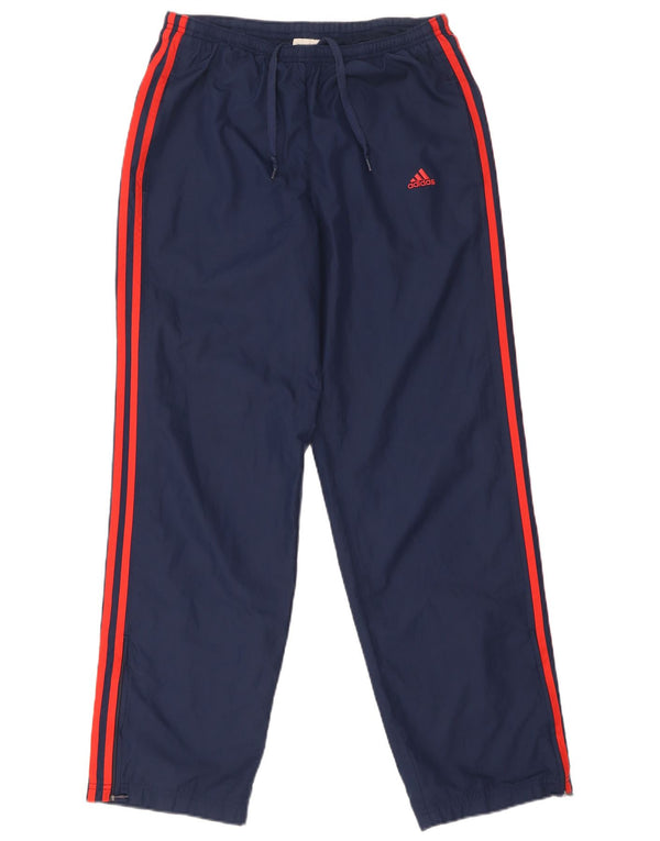 Pantaloni da tuta da uomo Adidas Small in poliestere blu navy
