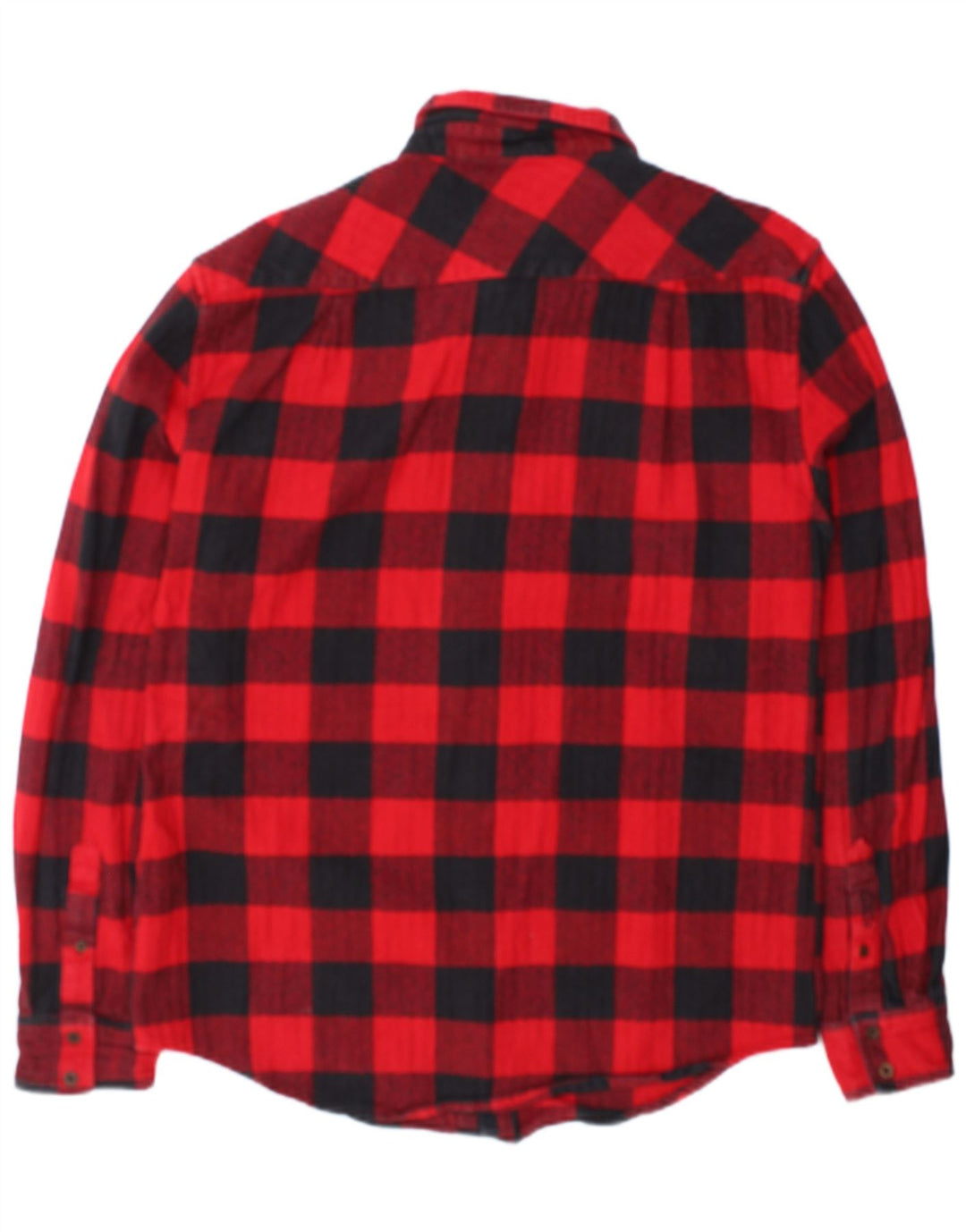 Camicia vintage da uomo in flanella XL in cotone a quadri rossi