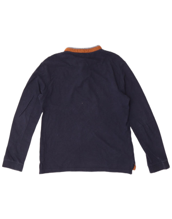 Polo Zara da bambino a maniche lunghe 11-12 anni in cotone blu navy