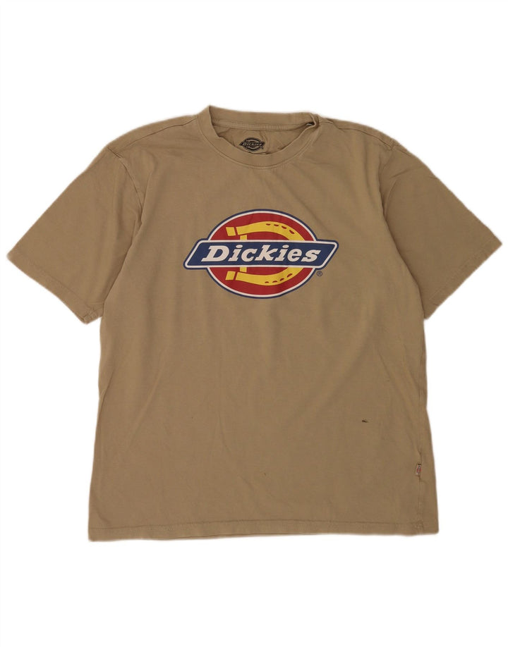 Dickies T-shirt grafica da uomo piccola in cotone beige