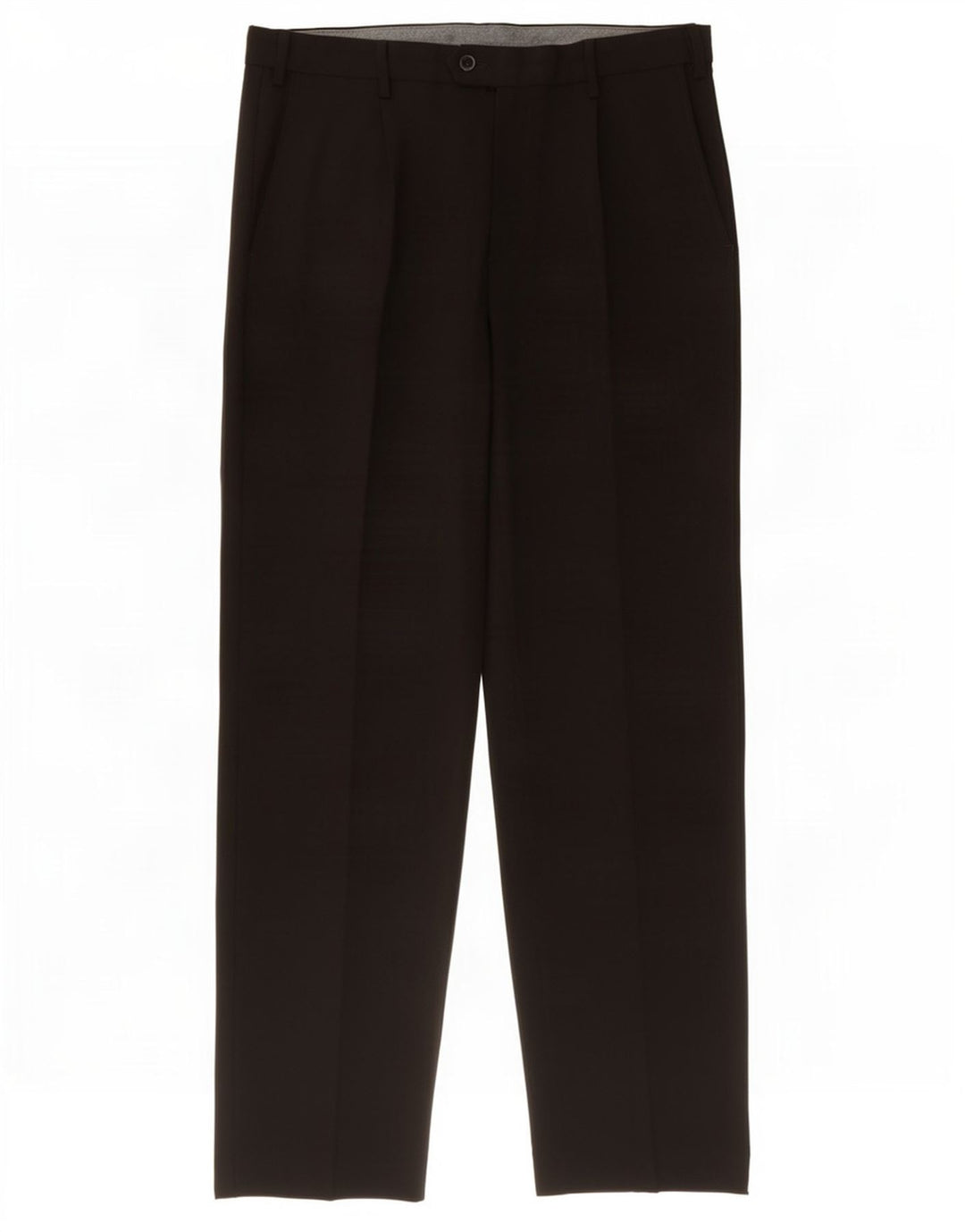 Pantaloni da abito regolari da uomo Marks & Spencer W36 L33 poliestere nero