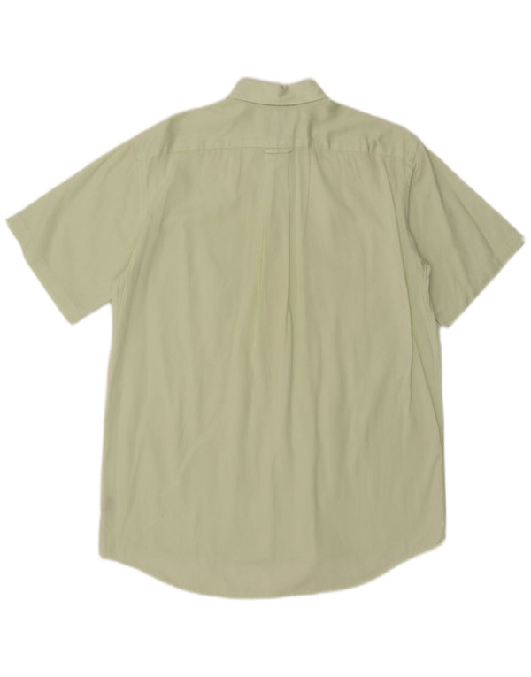 Camicia a maniche corte da uomo Lacoste taglia 40 cotone gessato verde medio