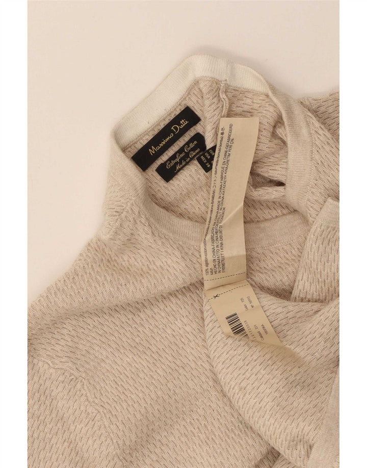 Massimo Dutti Top Uomo Manica Lunga Cotone Beige Medio
