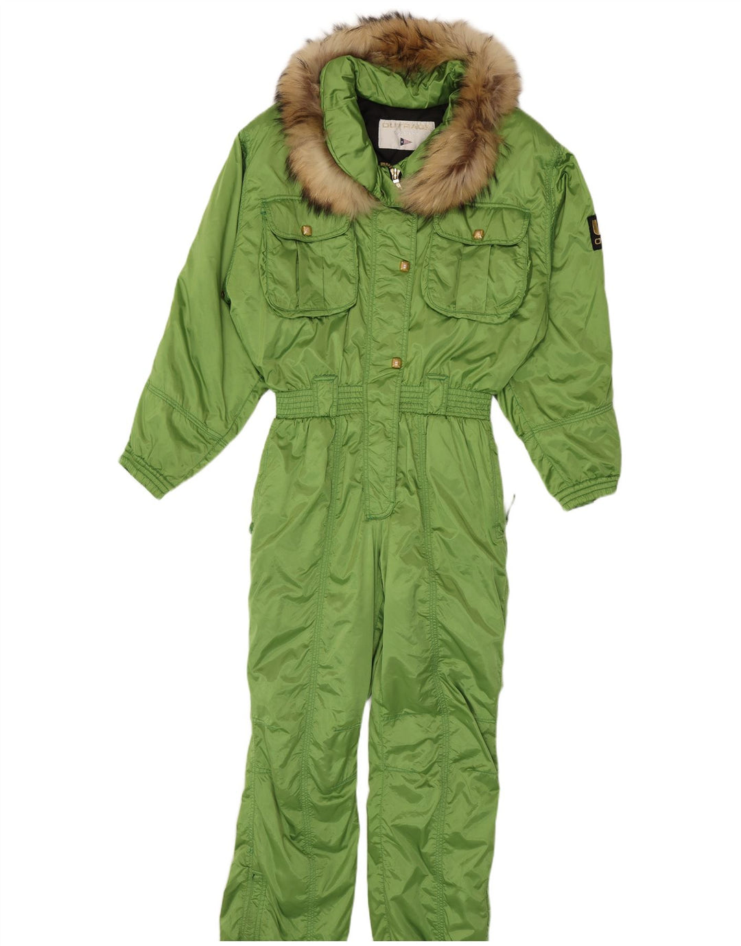 Tuta da sci con cappuccio da donna Outrage UK 14 Large Verde Poliestere