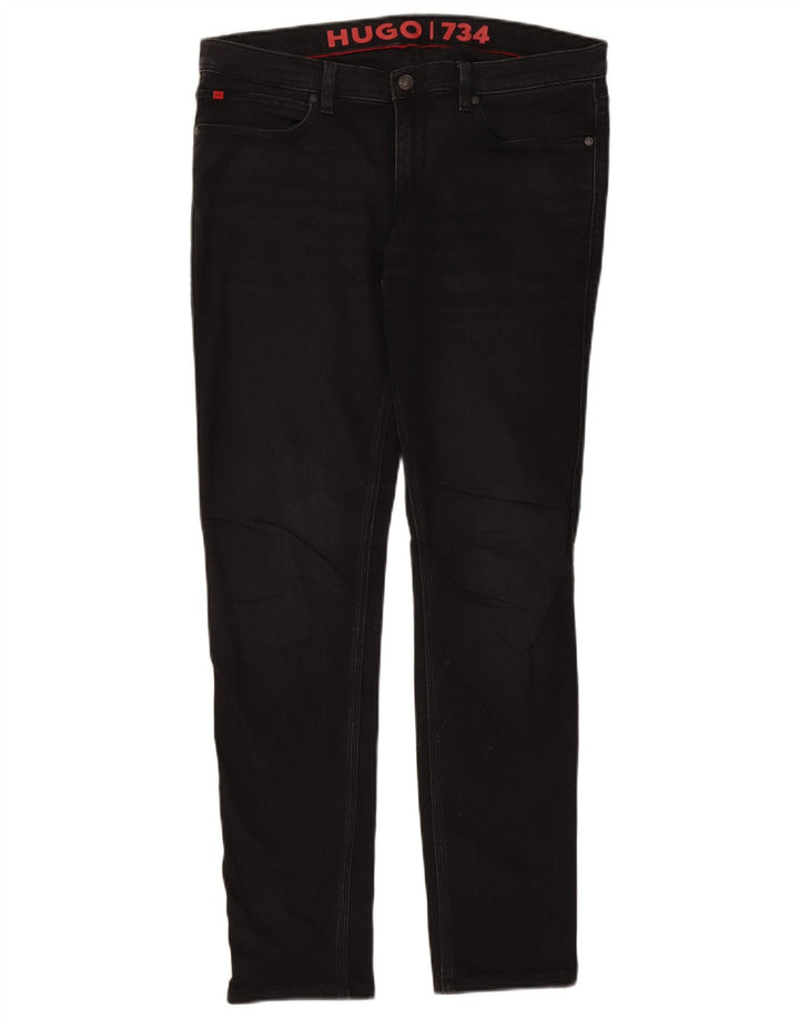 Jeans slim da uomo Hugo Boss W33 L31 cotone nero