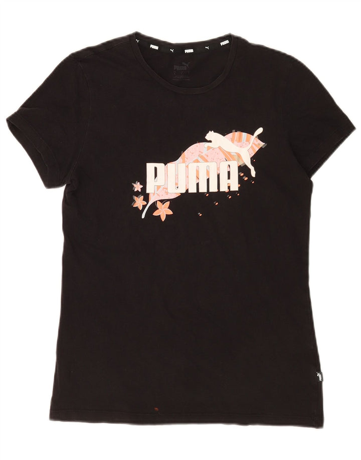 T-shirt grafica da donna Puma UK 10 piccola nera