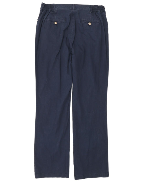Pantaloni casual a vita alta da donna Traders UK 12 medi W30 L30 blu navy