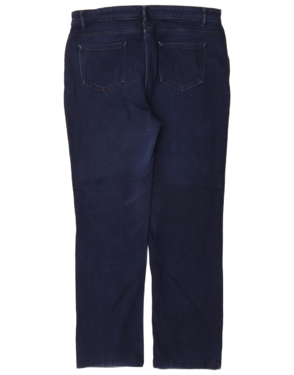 Jeans dritti da donna Marks & Spencer UK 14 Large W32 L30 Cotone blu navy