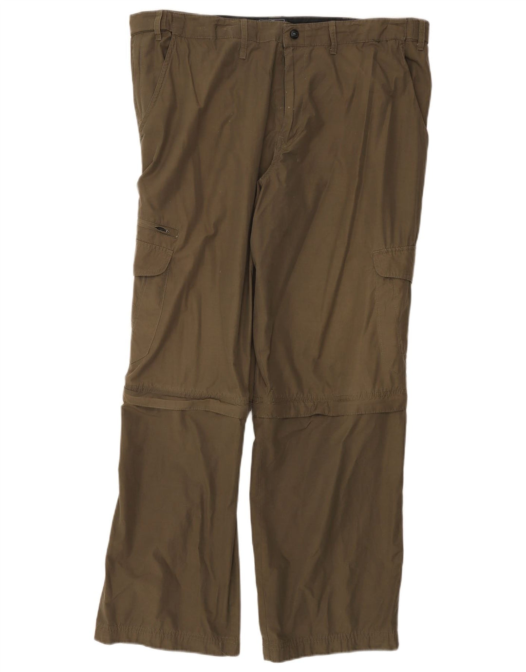 MARKS & SPENCER Pantaloni cargo dritti da uomo W40 L31 Verde Poliammide