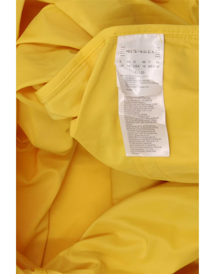 Giacca antipioggia oversize da donna Perte by Krizia UK 18 XL Poliestere giallo
