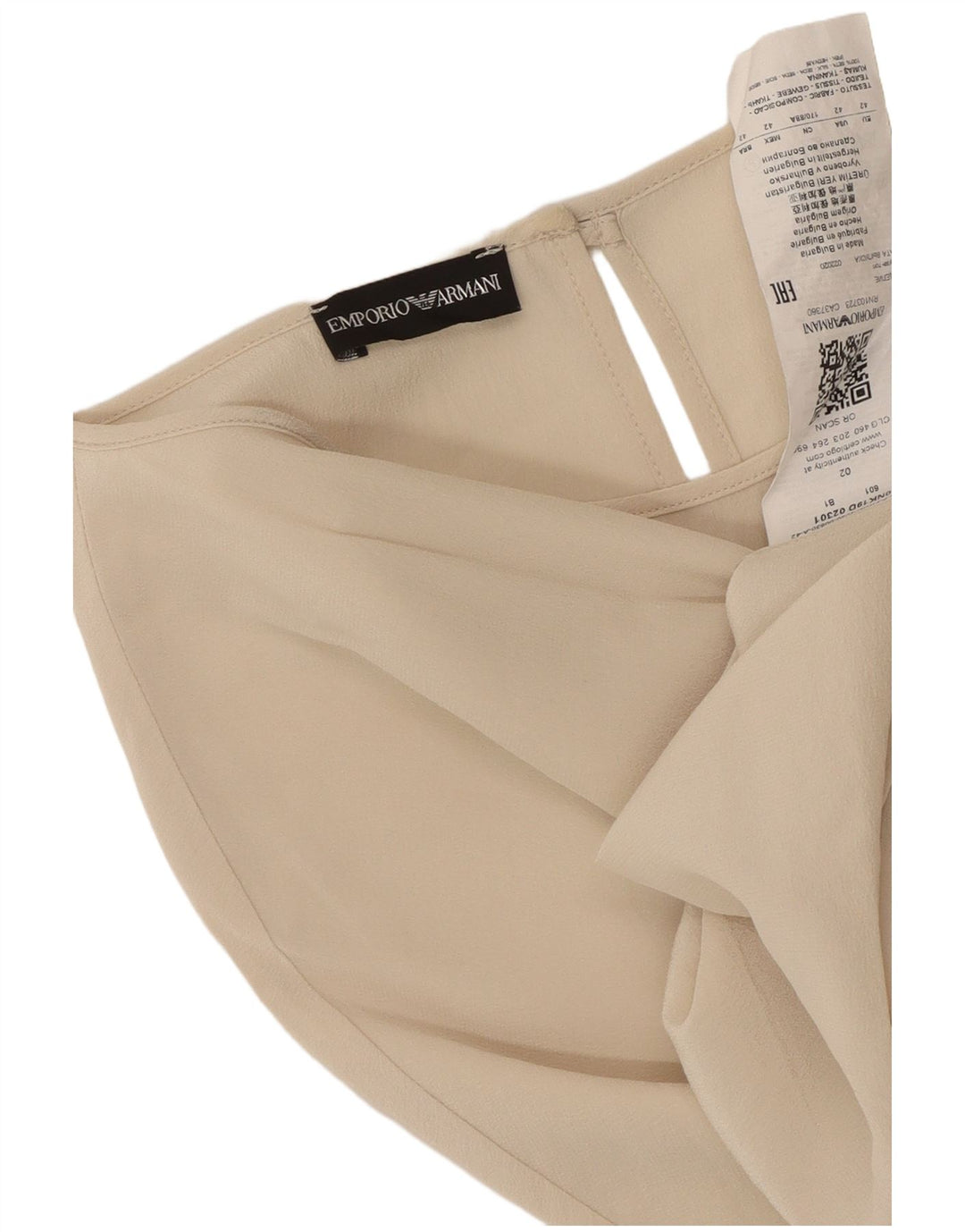 Camicetta da donna Emporio Armani Top EU 42 Large Off White Silk