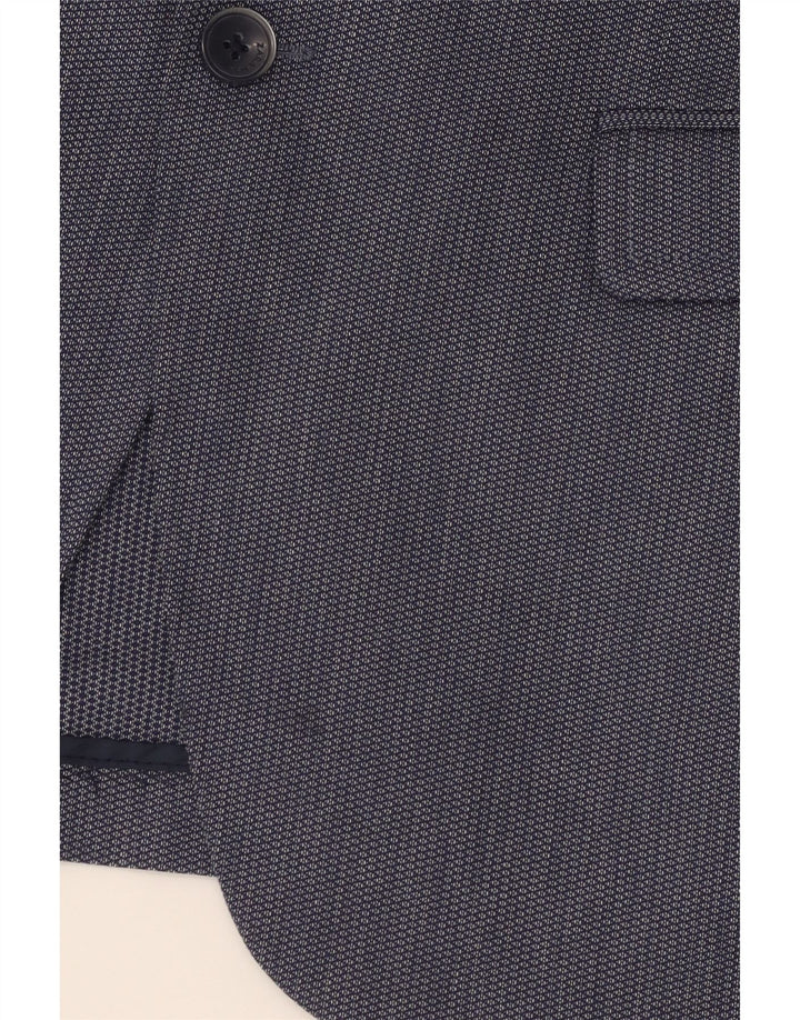 ZARA Giacca Blazer a 2 Bottoni da Uomo EU 50 Medio Blu Navy Poliestere