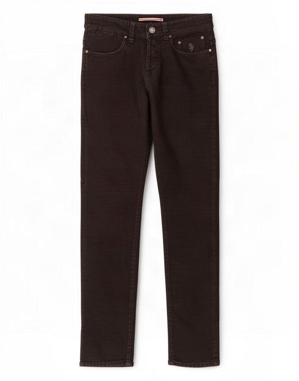 Jeans dritti da uomo SIVIGLIA W31 L32 cotone pied de poule nero