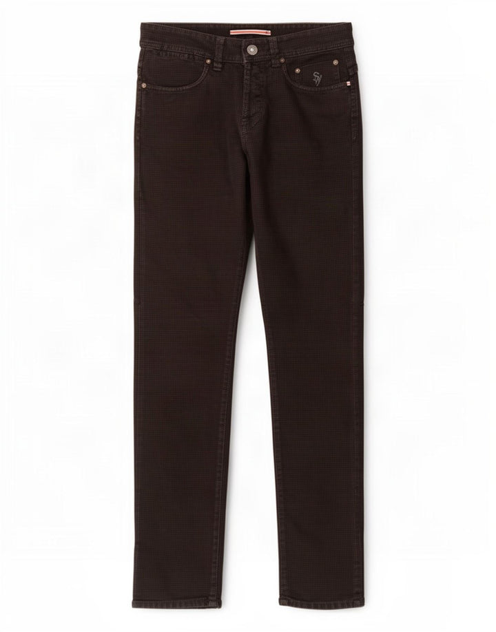 Jeans dritti da uomo SIVIGLIA W31 L32 cotone pied de poule nero