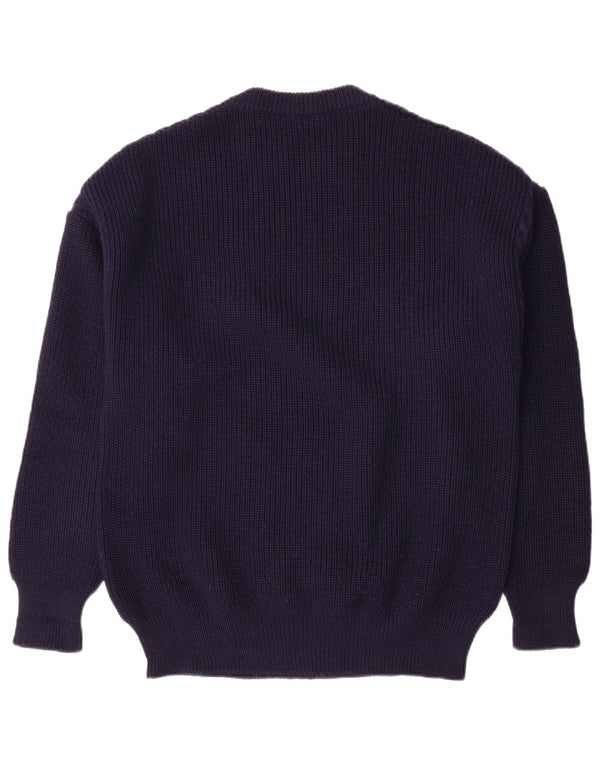 Maglione maglione girocollo da uomo Ellesse IT 52 Large in lana blu navy