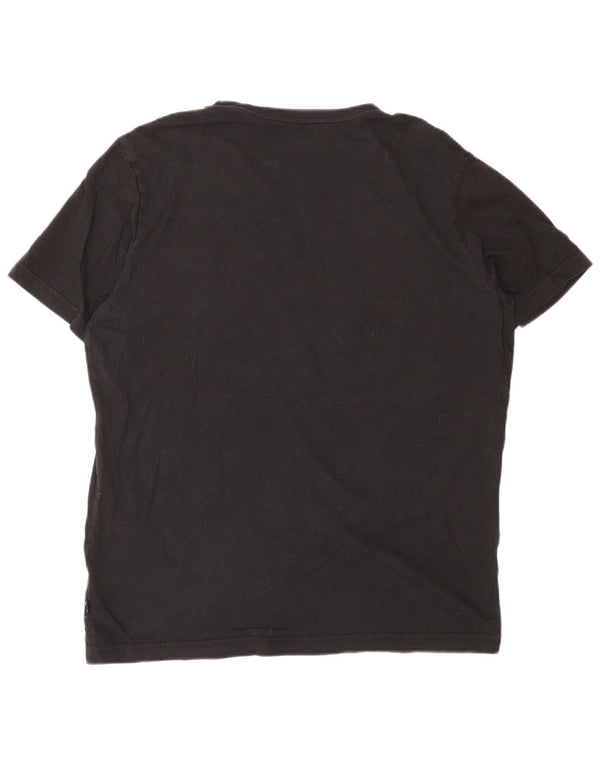 T-shirt grafica PUMA da uomo, taglia grande, in cotone nero