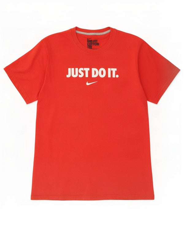 T-shirt grafica Nike Dri Fit da uomo UK 34/36 piccola rossa in cotone