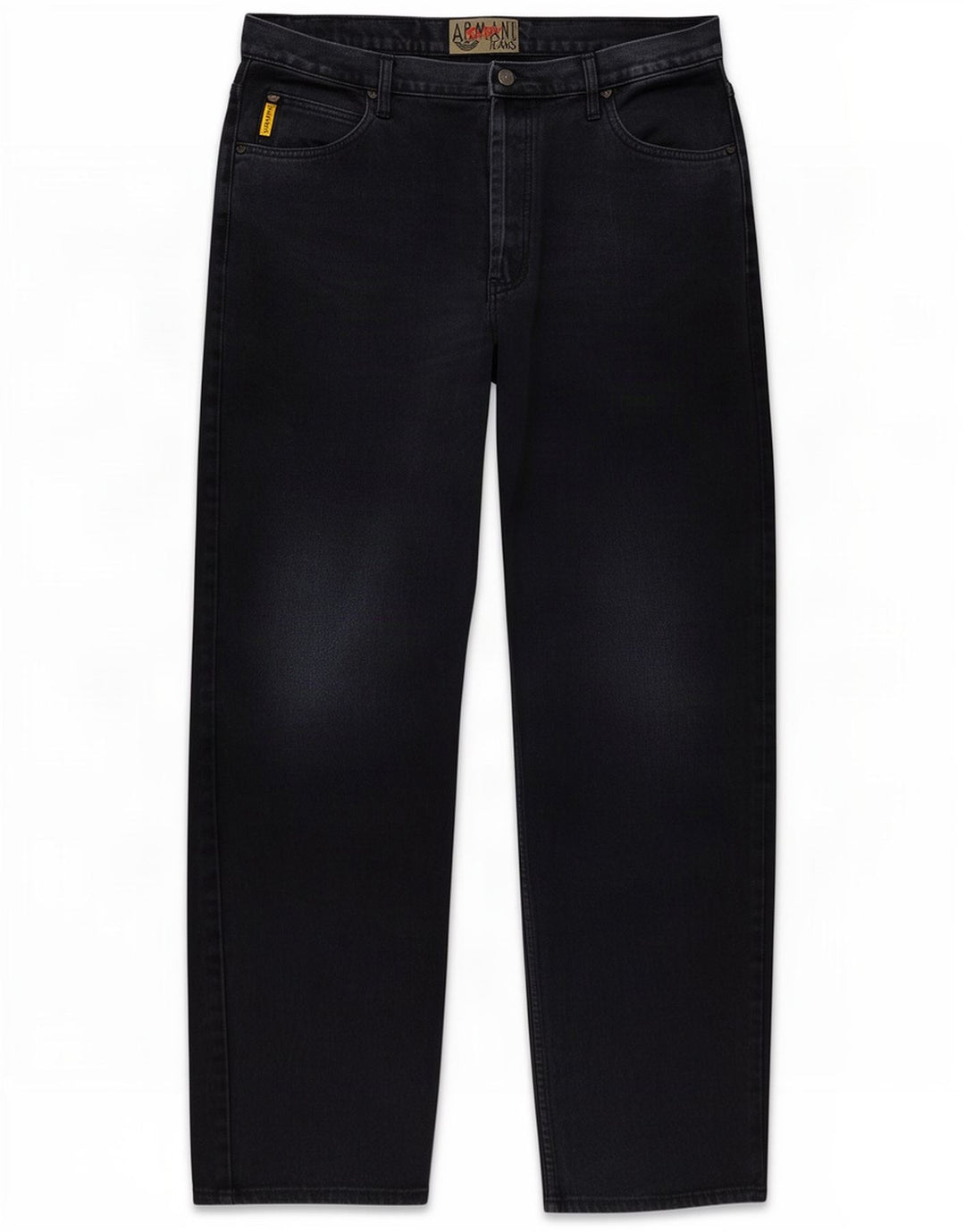 Jeans dritti da uomo Armani W38 L30 in cotone blu navy