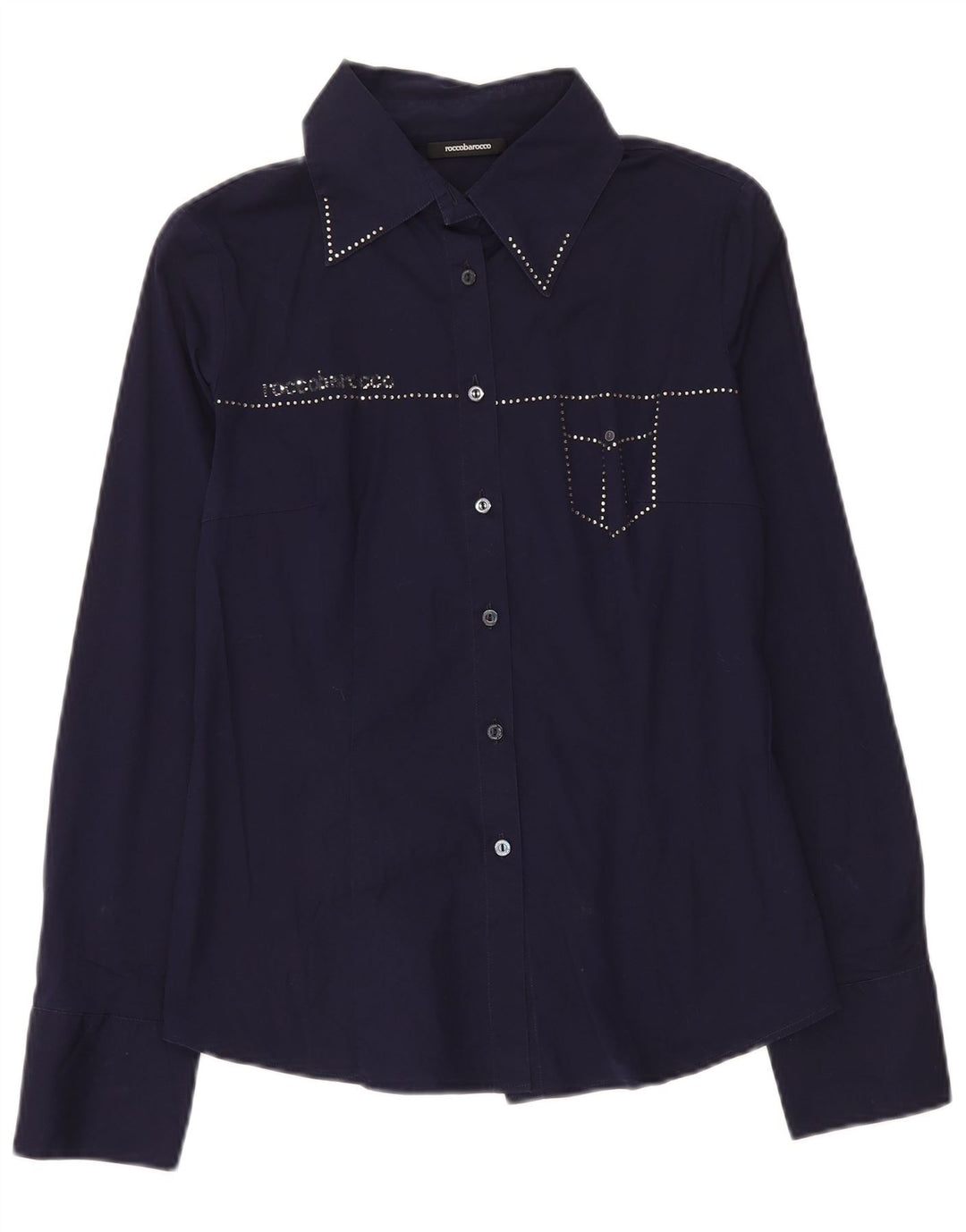 Camicia grafica da donna Roccobarocco IT 44 Cotone medio blu navy
