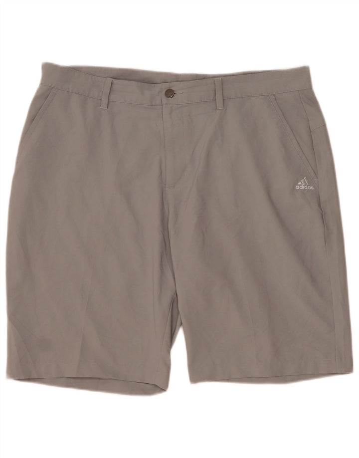 Pantaloncini chino da uomo Adidas W38 XL poliestere grigio