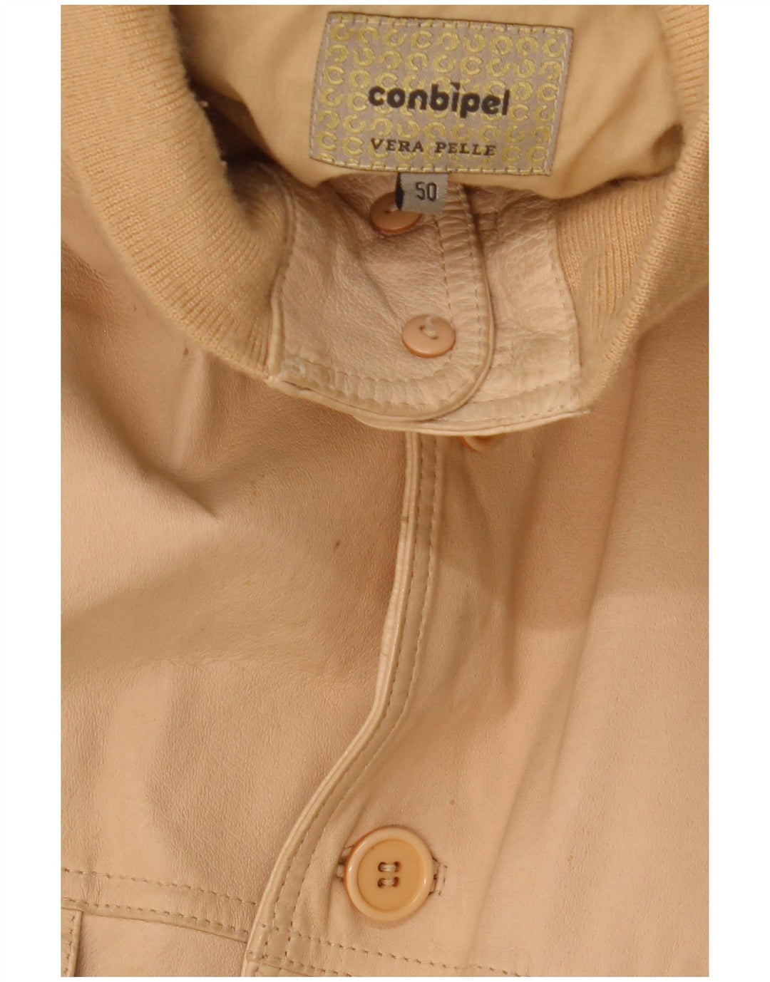 Giacca Pelle Uomo Conbipel IT 50 Large Pelle Beige