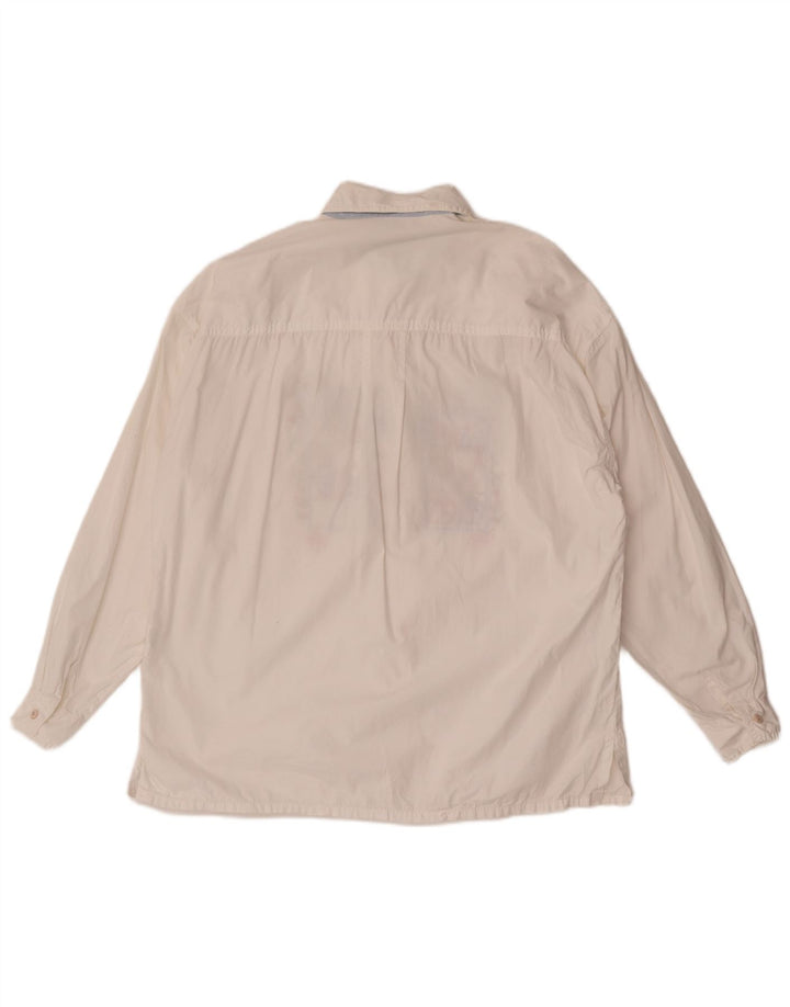Cote A Camicia grafica da donna Taglia unica in cotone floreale bianco