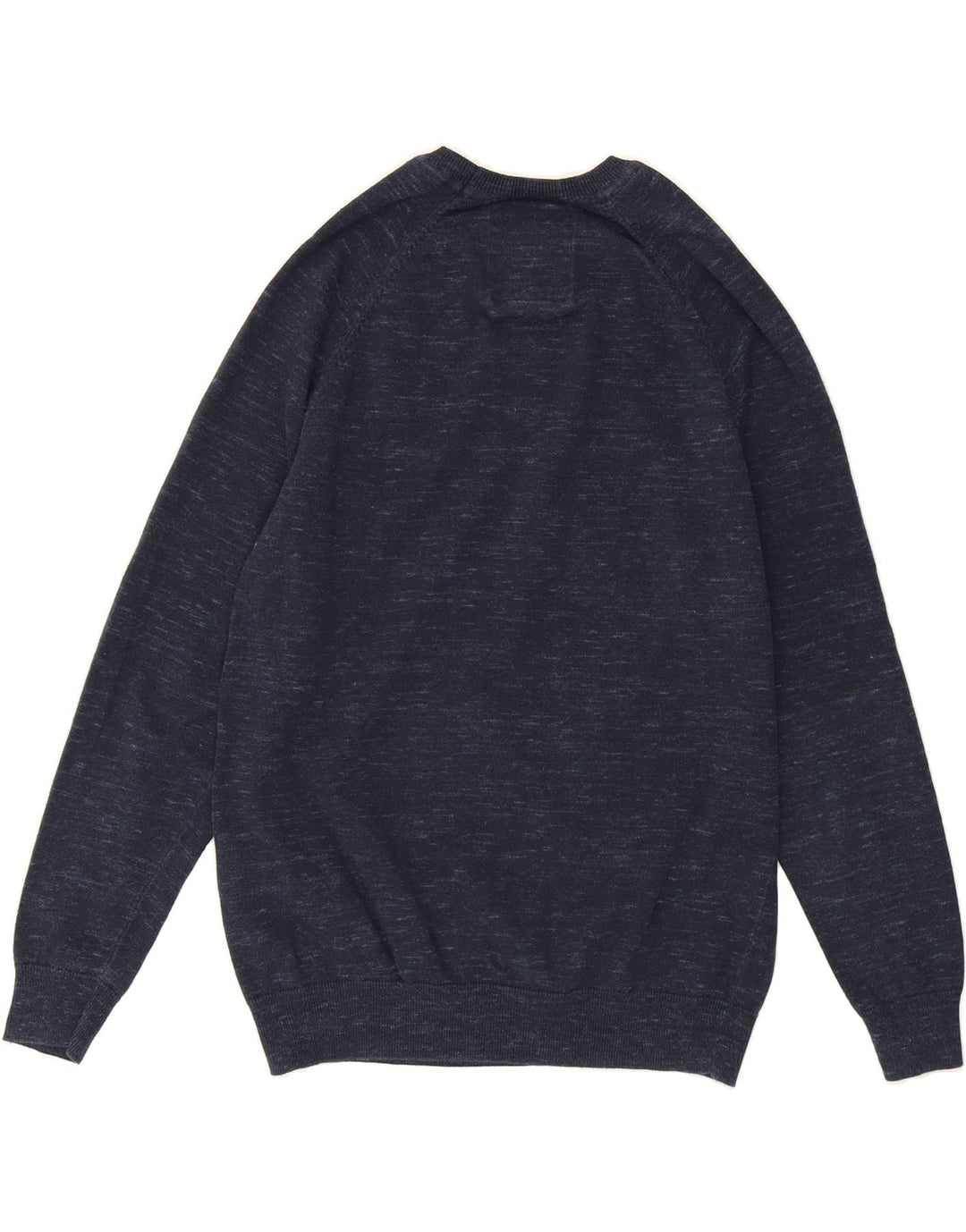 SUPERDRY Womens Crew Neck Jumper Sweater UK 14 Medium Navy Blue Flecked Vintage Superdry and Second-Hand Superdry from Messina Hembry 