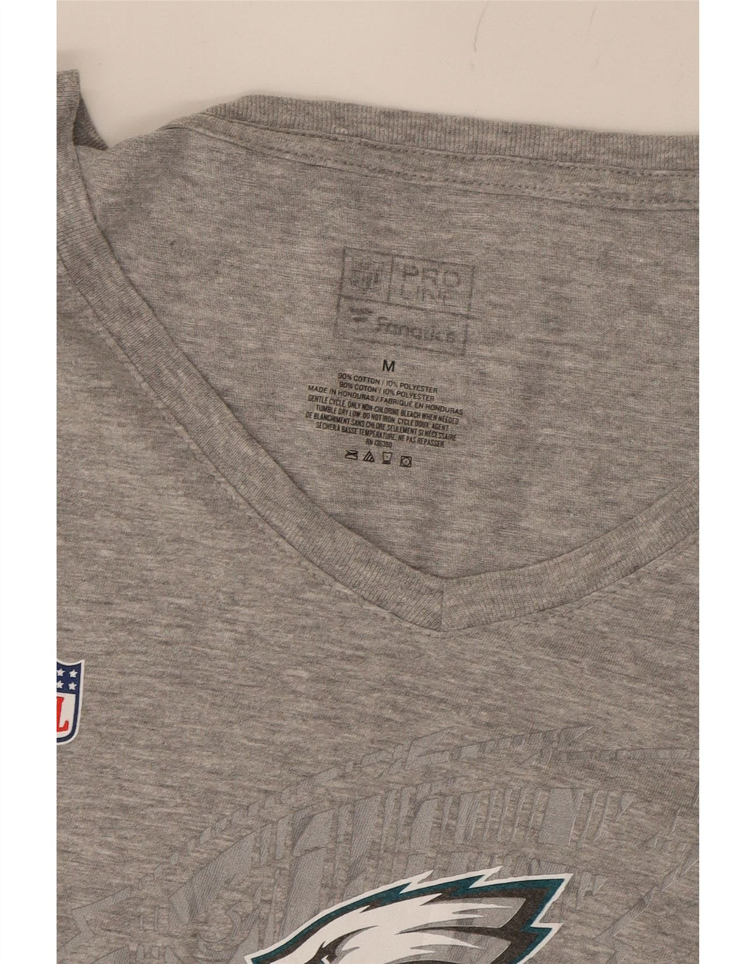 NFL Womens Philadelphia Eagles Graphic T-Shirt Top UK 12  Medium Grey Vintage NFL and Second-Hand NFL from Messina Hembry 