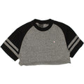CHAMPION Womens Crop Top UK 10 Small Grey Colourblock Cotton Vintage Champion and Second-Hand Champion from Messina Hembry 
