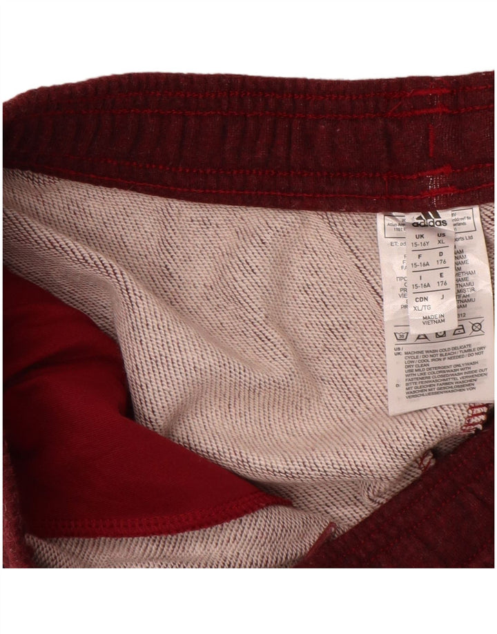 Pantaloni della tuta ADIDAS da bambino 15-16 anni in cotone bordeaux
