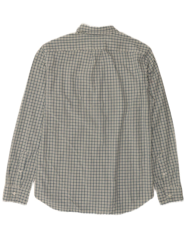 J. CREW Camicia slim da uomo in cotone a quadri blu medio