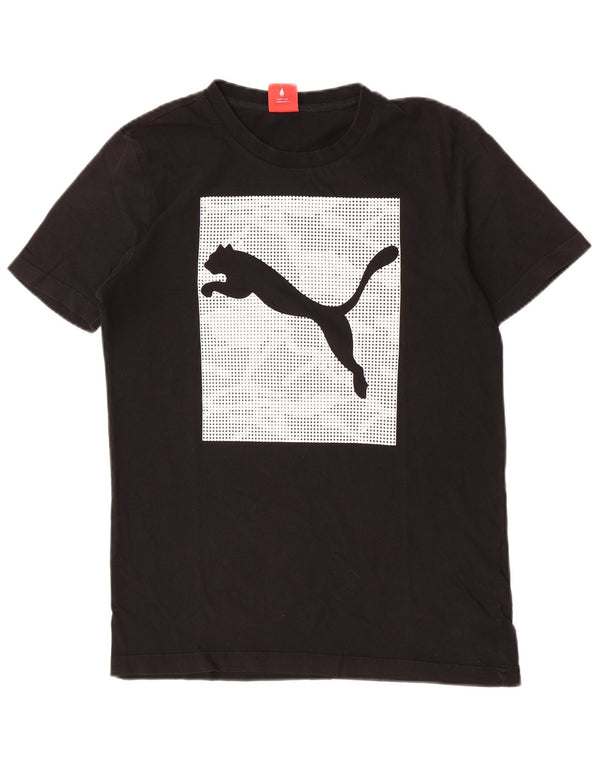 T-shirt grafica da uomo Puma Top Small in cotone nero