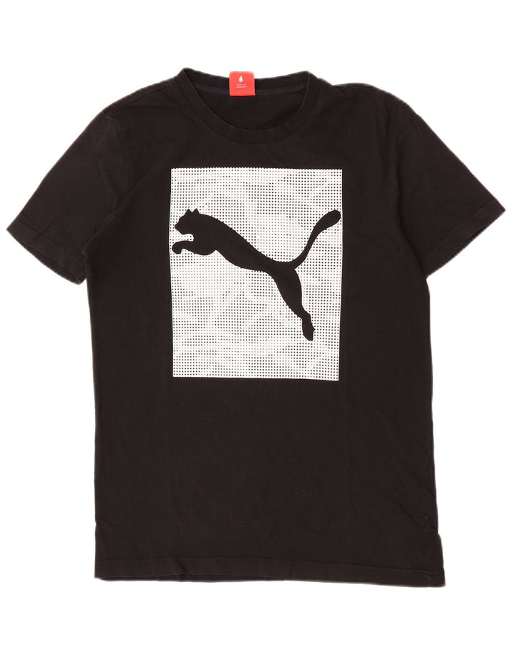 T-shirt grafica da uomo Puma Top Small in cotone nero