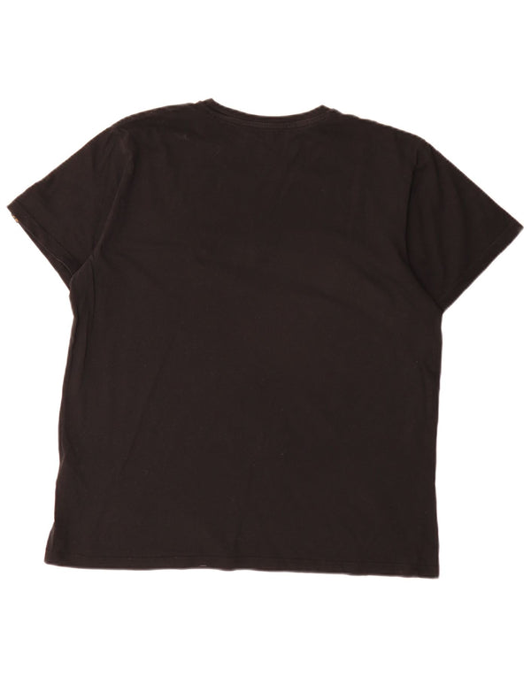 T-shirt da uomo Alpha Industries Top grande in cotone nero