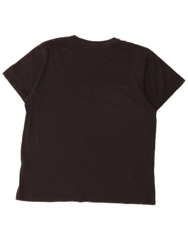 T-shirt da uomo Alpha Industries Top grande in cotone nero