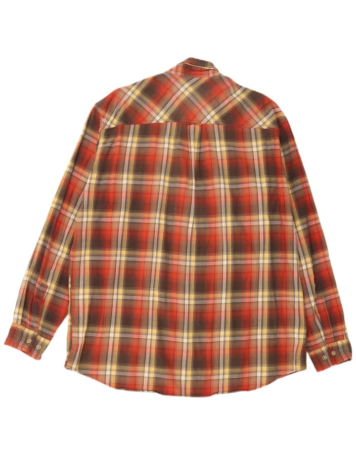 Camicia da uomo in flanella a quadri Marlboro Classics XL in cotone scozzese rosso