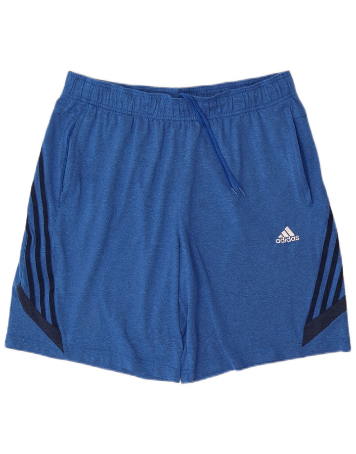 ADIDAS Mens Climalite Sport Shorts Large  Blue Polyester