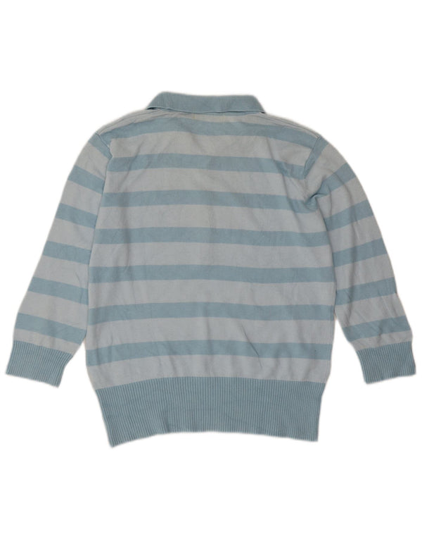 Maglione da donna Marks & Spencer con collo alto UK 16 a righe grandi blu