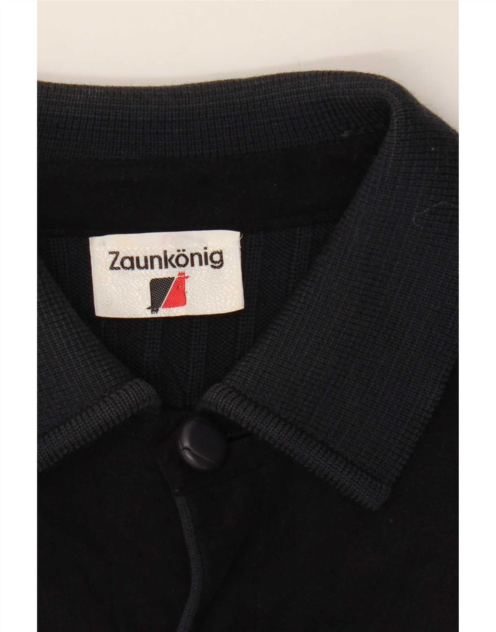 Maglione cardigan da uomo vintage color block medio blu navy