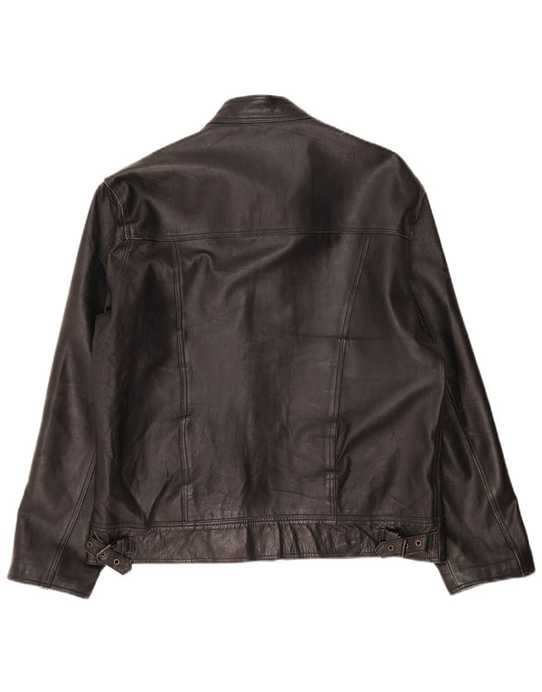 Giacca Pelle Uomo Free Heron Conbipel IT 52 Large Pelle Nera