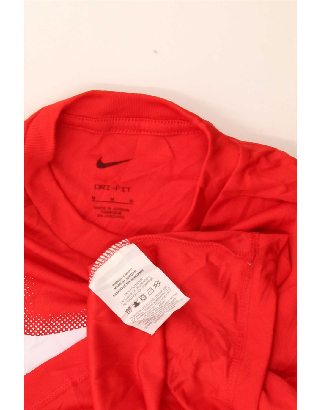 T-shirt grafica Nike da ragazzo Dri Fit Top 10-11 anni poliestere rosso medio