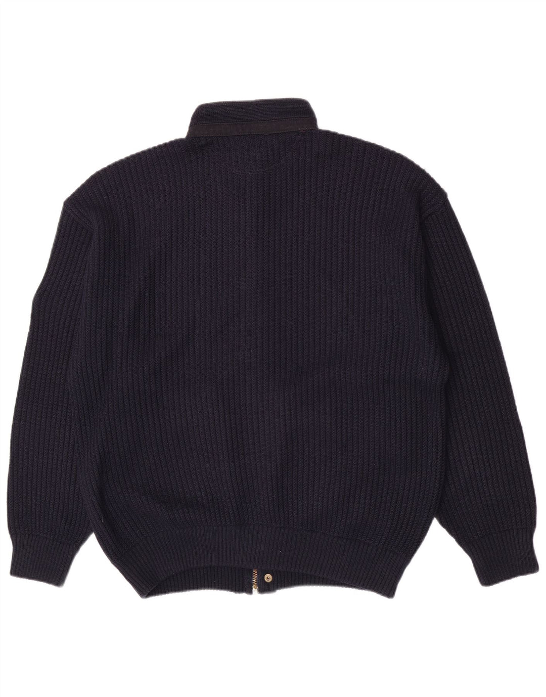 Maglione cardigan da uomo Loli Wolf grande lana blu navy