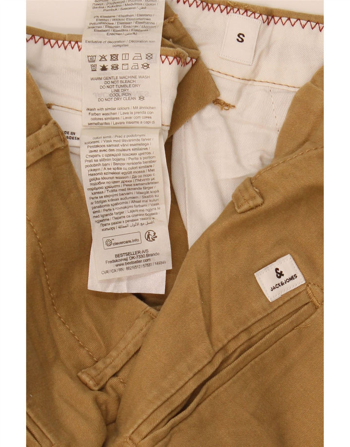 Pantaloncini chino da uomo Jack & Jones piccoli W32 in cotone marrone