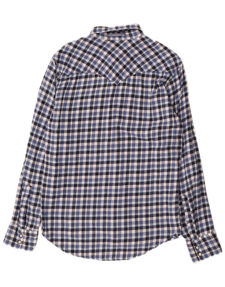 Camicia Levi's da uomo slim fit in flanella di cotone a quadri blu medio